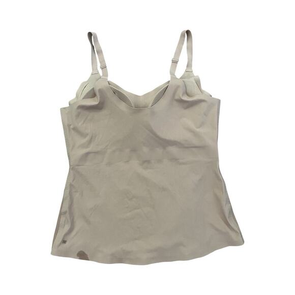 HoneyLove Womens Liftwear Cami Tank Top Size 1X Sand Tan Seamless Shaping V Veck - Picture 3 of 6